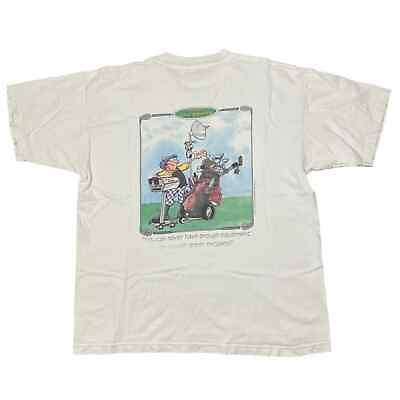 #ad Golfaholics 90s vintage shirt mens XL white short sleeve t shirt golf masters $15.00