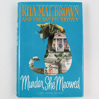 #ad Murder She Meowed Rita Mae Brown and Sneaky Pie Brown HC DJ 1996 Bantam Books $12.00