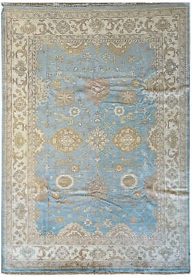 #ad 9#x27; x 12#x27; LIGHT BLUE New Handmade Oushak Rug Soft Wool #F 5978 $1119.50