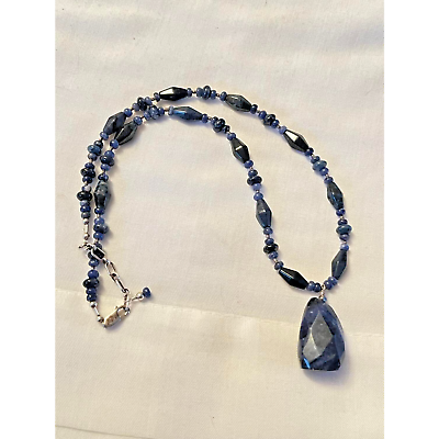 #ad Sodalite and Sterling Necklace $17.99