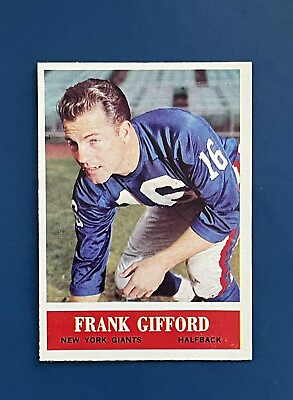 #ad 1964 Philadelphia Football Card #117 Frank Gifford NM New York Giants $34.95