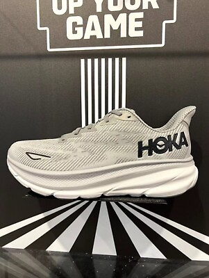 #ad HOKA ONE ONE Clifton 9 Wide anti slip wear low top running shoes men#x27;s mist gray $74.58