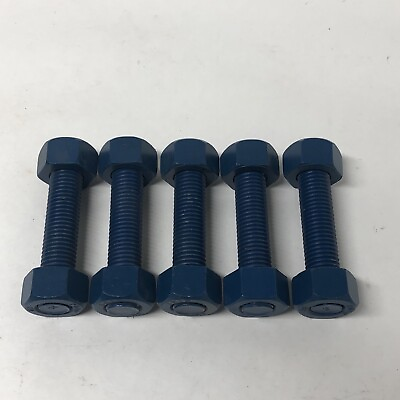 #ad 3 4quot; 10 X 3 1 8quot; Stud with Two Nuts; Xylan Coated Lot of 5 $42.99