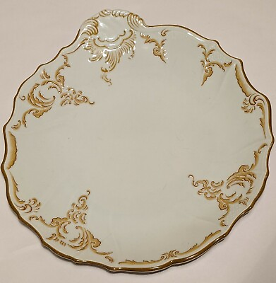 #ad NICE German Hand painted Plate Ornate SEE Lovely Vintage $6.95