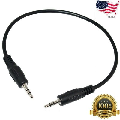 #ad 1 Foot 3.5mm 1 8quot; Stereo Male to Male Audio Cable $2.99