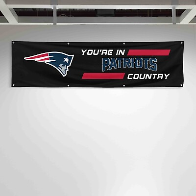 #ad For New England Patriots Football Fans 2x8ft Flag You Are In Country Gift Banner $15.97