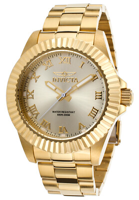 #ad #ad NEW Invicta Pro Diver Champagne Dial Gold tone Roman Numerals Mens Watch $64.95