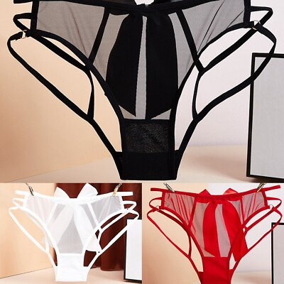 #ad Alluring Ladies Lace Panties Sexy Women#x27;s Lingerie Briefs Sheer Underwear $7.34