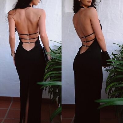 #ad #ad Sexy Womens Backless Party Bodycon Maxi Dress Evening Cocktail Elegant Ball Gown $14.39