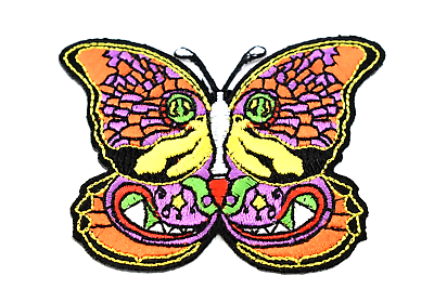 #ad Butterfly Tiger Face Iron on Patch Insect Moth 2.5quot; Embroidered Applique Badge $4.95