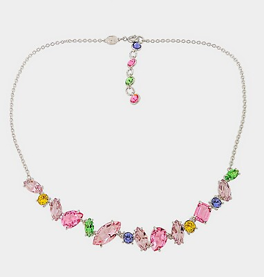 #ad New w Gift Box SWAROVSKI 5658398 Multicolor Crystal Rhodium plated Gema Necklace $191.25
