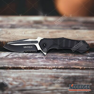 #ad 8quot; Combat Pocket Knife Rescue Knife EDC Survival Hunting w Nylon Fiber Handle $16.09