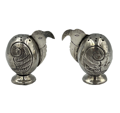 #ad Antique Novelty Silver Pepper Pots Pair Mexican Silver In the form of Vultures GBP 175.00