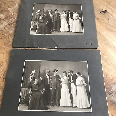 #ad Antique Late 19th Early 20th Century Photograph Of A Mixed Family Rare Image $23.00