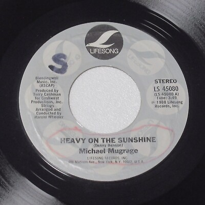 #ad Michael Mugrage Heavy on the Sunshine 7quot; 45 Record Lifesong LS 45080 Funk Soul $30.00