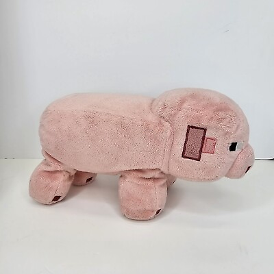 #ad Minecraft 10quot; Pink Pig Plush Toy Soft Stuffed Animal Gift 2014 Mojang Jinz $8.39