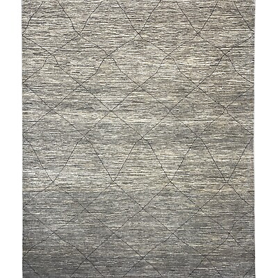 #ad Handmade 7#x27;11quot; x 10#x27;4quot; Neutral Scandinavian Gabbeh Gray Wool Area Rug $1496.25