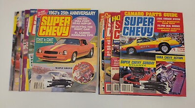#ad VTG Lot of 13 Super Chevy Magazines 1988 1989 $19.99