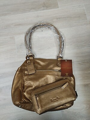 #ad Tignanello Copper Leather Purse And Wallet NEW $65.00