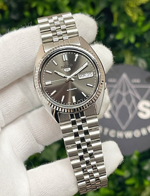 #ad Seiko SNXS79 Datejust Modified w Sapphire crystal fluted bezel solid bracelet $379.00