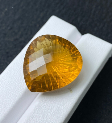 #ad 38 Carat Faceted Fancy Cut Citrine Loupe Clean $99.99