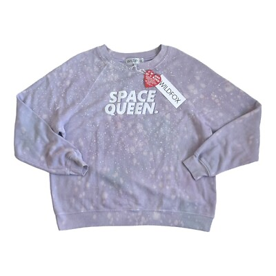 #ad NEW Wildfox Purple Space Queen Sommers Sweatshirt SIZE LARGE $50.00