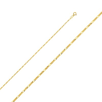 #ad GOLD 14K Yellow Gold 1.2 mm Figaro 31 Chain $190.49