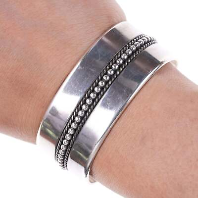 #ad Thick Ron Yazzie Navajo Sterling bracelet $236.25