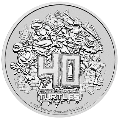 #ad 2024 Tuvalu Teenage Mutant Ninja Turtles 40th BU 1 oz Silver Coin in capsule $42.95