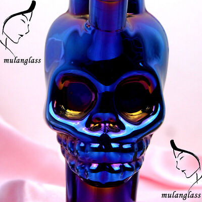 #ad 40 CM Skull Glass Bong Percolator Water Pipe Bongs $129.99