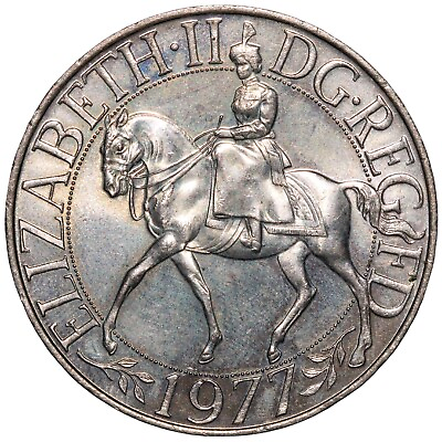 #ad 1977 Elizabeth II #x27;Silver Jubilee#x27; Crown Cased Coin GBP 15.00
