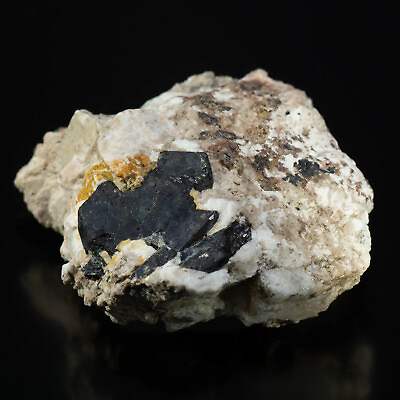 #ad Ilmenite with zircon albite feldspare. Mineral specimen. Kola Russia $35.00