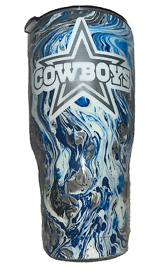 #ad Dallas Cowboys Goodson Swirl Dip Acrylic Custom Engraved Tumbler Cup 30 oz $27.99