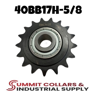 #ad #40 Roller Chain Idler Sprocket 5 8quot; Bore Hardened 17 Tooth 40BB17H 5 8 $10.99