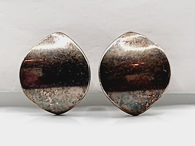 #ad HARD TO FIND Vintage GEORG JENSEN DENMARK Sterling Silver EARRINGS #131 $250.00