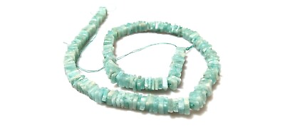 #ad AMAZONITE SQUARE 5.5 6MM SMOOTH LOOSE GEMSTONE BAESD 8quot;INCH 1 STRAND NATURAL $26.70