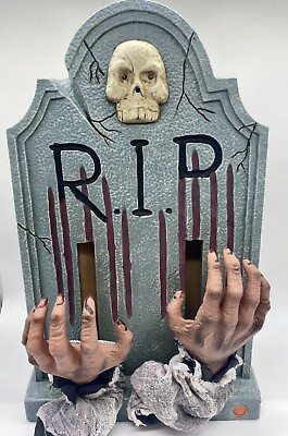 #ad Magic Power Co. Animated Buried Alive Tombstone Halloween For Parts Or Repair $19.96