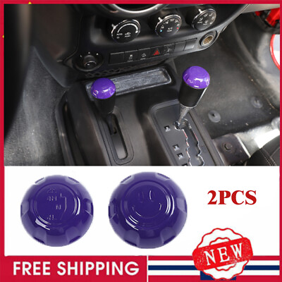#ad 2PCS Purple Gearpiece Cover Trim Car Inter For Jeep Wrangler JK 2011 17 ABS $22.99