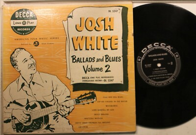 #ad Josh White 10In Lp Ballads amp; Blues Volume 2 On Decca Vg Vg To Vg $14.99