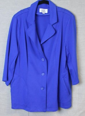 #ad Classic Linnea by Louis Dell#x27;Olio Ponte Jacket Sz 2x Style A233182 3 4 Sleeve $29.60