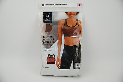#ad Member#x27;s Mark Ladies 2 Pack Racerback Sports Bra White Brown Size Small $13.50
