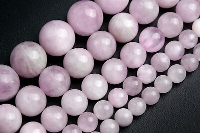 #ad Genuine Natural Purple Kunzite Grade AA Round Loose Beads 6 6 7 8 9 10 12MM $37.39