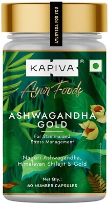 #ad Kapiva Ashwagandha Gold Capsules 183rd day harvested Potent Nagori Ashwagandha $27.00