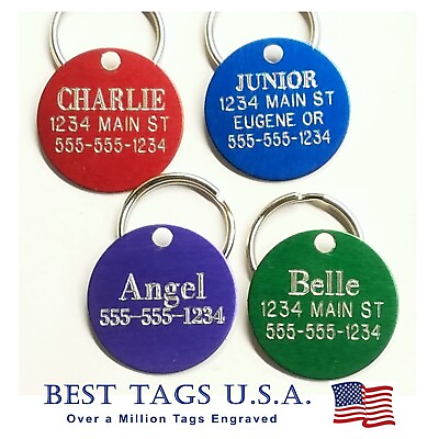 #ad Personalized and ENGRAVED with REFLECTIVE SAFETY TEXT ALL TAGS $6.95 Shipped $6.95