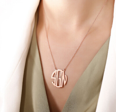 #ad Personalized Monogram Necklace Customizable Initials Necklace for Bridesmaids $36.90