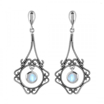 #ad 925 Silver Earrings Elegance with a Gemstone Medley For Women $11.77