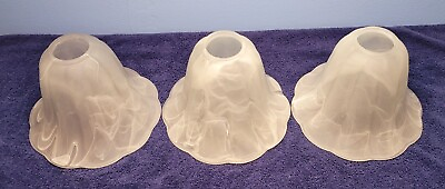 #ad Chandelier Frosted Glass Globes Glass Shades Set Of 3 $35.00