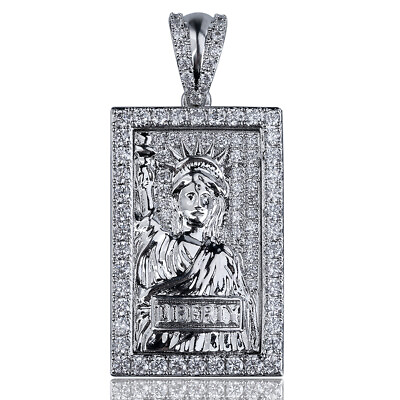 #ad Hip Hop Statue of Liberty Pendant Necklace TopBling 5A Zircon Women Mens Jewelry $26.09