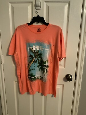 #ad Call Your Mother Mens Large Tshirt Neon Orange $14.88