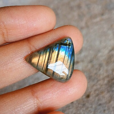 #ad Natural Multi Fire Labradorite 13 cts Fancy Cabochon Loose Fire Gemstone $5.99